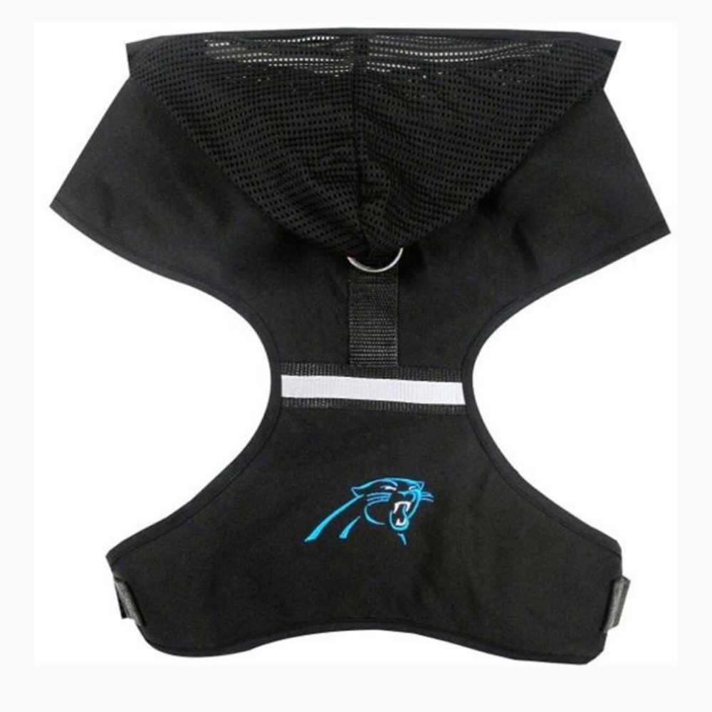 NFL Panthers Pet Harness with Mesh Hoodie